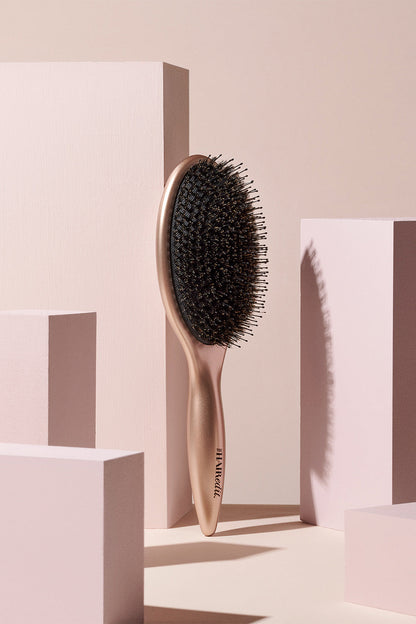 Finish & Shine Boar Bristle Brush - Gold