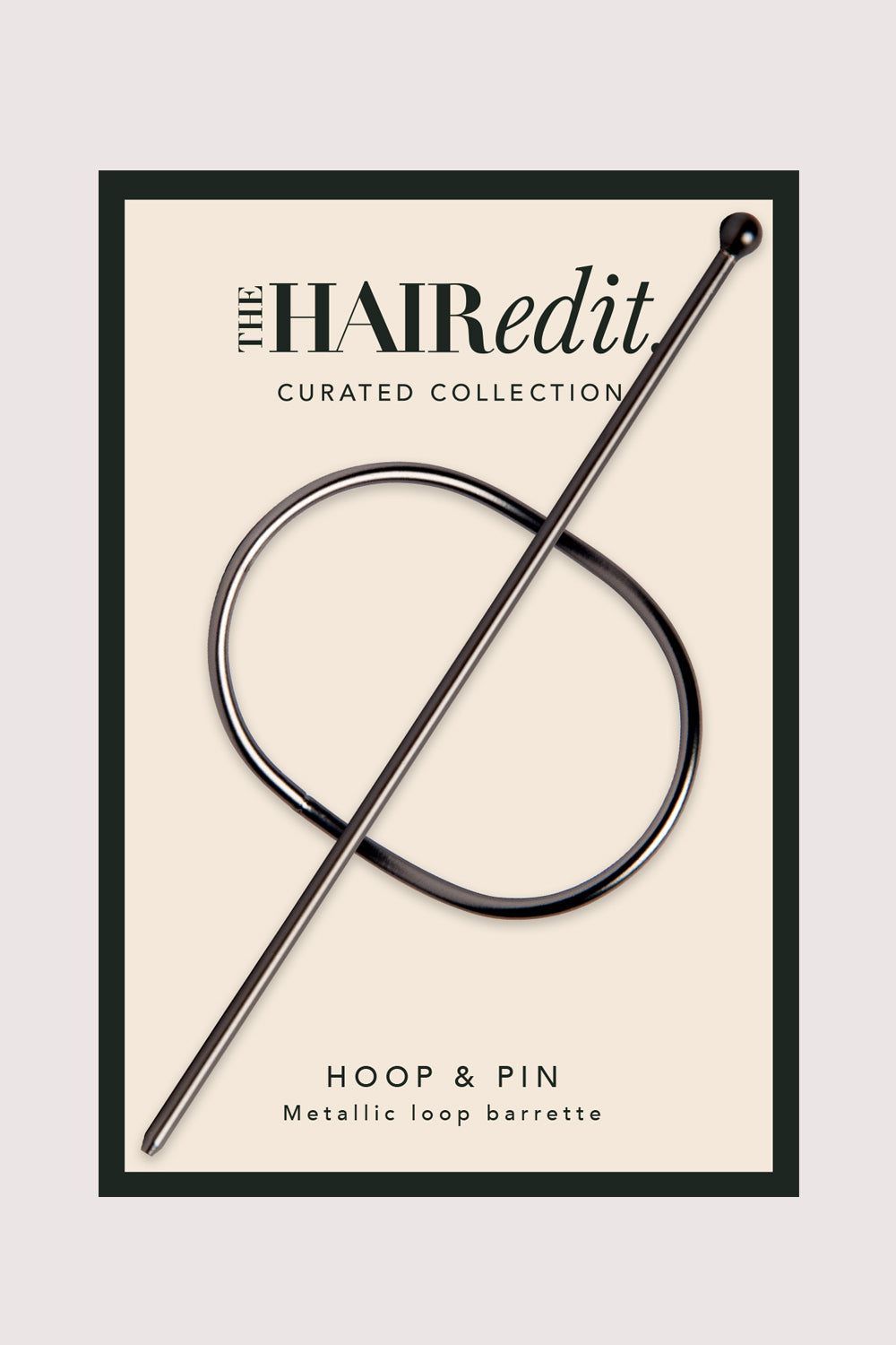 Hoop & Pin Barrette - Gunmetal