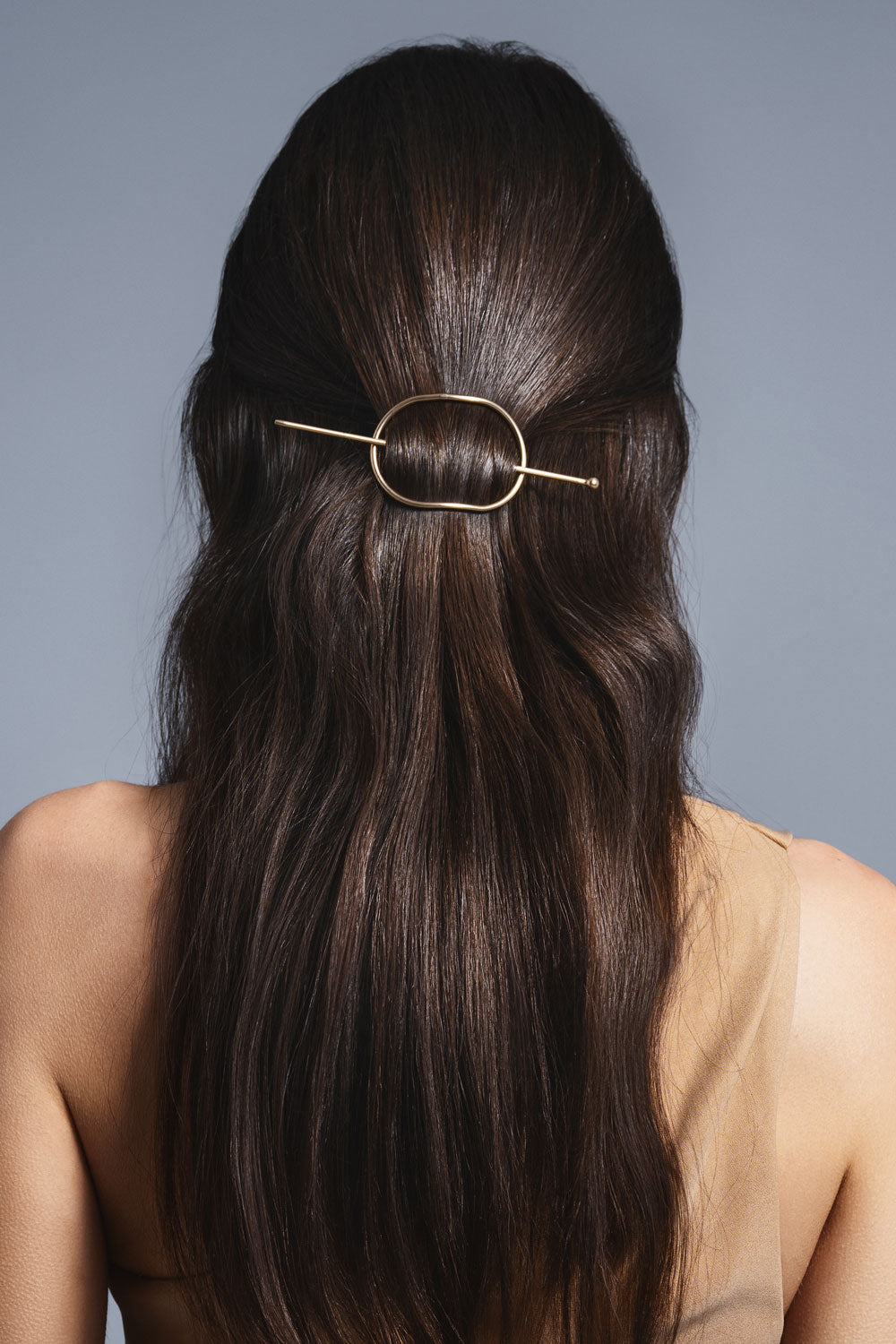 Hoop & Pin Barrette - Gold