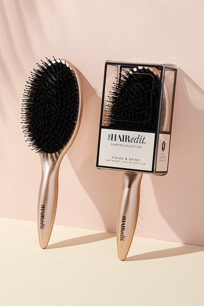 Finish & Shine Boar Bristle Brush - Gold