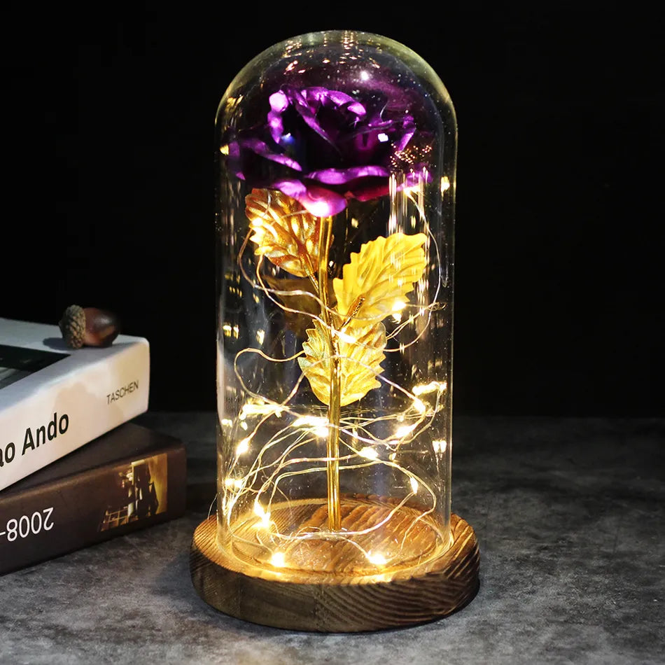 Eternal Glow Rose Lamp