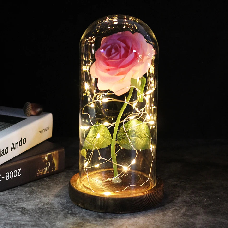 Eternal Glow Rose Lamp