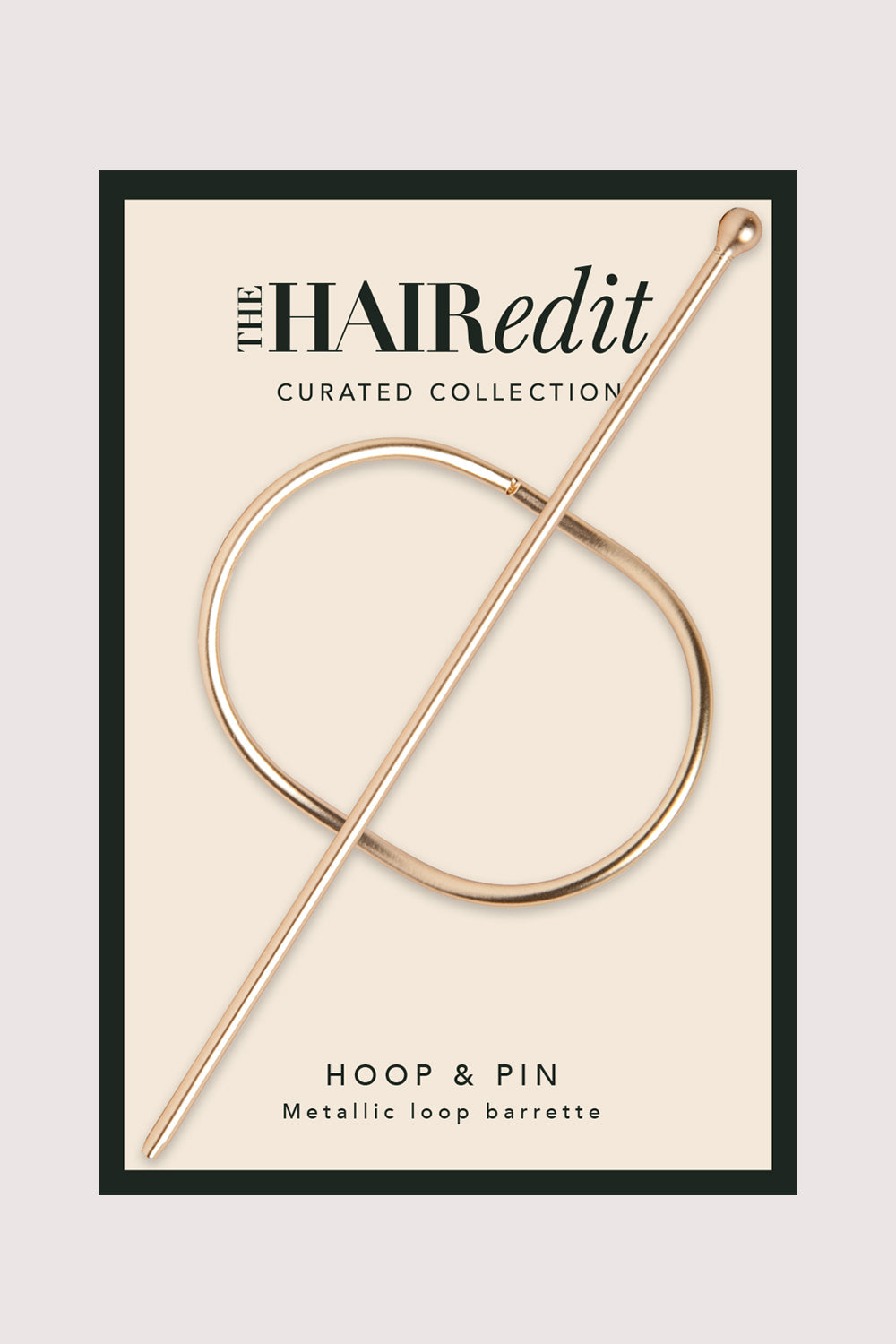 Hoop & Pin Barrette - Gold