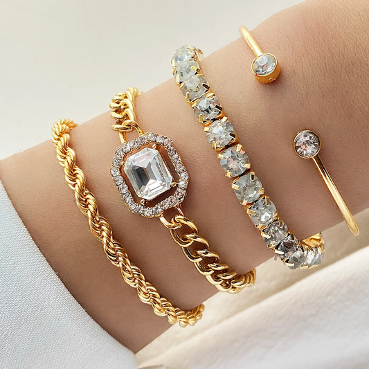 Elegant Bright Golden Bracelet Pack